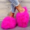 Fashion Summer Women Fox Slides Real Slippers Luxury Flip Flops House Shoes Fuzzy Fluffy Flat Slippers Fashion Sandals Slides Women