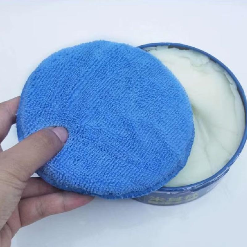 SEAMETAL Car Waxing Polish Sponges 5 Inch Car Detailing Wax Applicator Pads Round Pocket Microfiber Foam Sponges Car Cleaning Tools