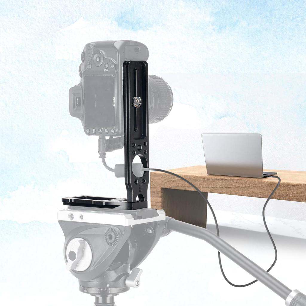 Koolehaoda Schnellwechsel Vertikale Kamerahalterung mit Schraube für und andere DSLR-Kameras L-förmige Platte, L-förmige Halterung, Arca-Swiss-kompatibel, 1/4"