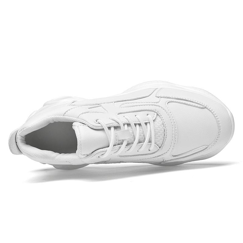 White Sneakers Men Elevator Shoes Height Increase Shoes For Men Height Increase Casual Black Shoes 6Cm Comfortable Thick Bottom