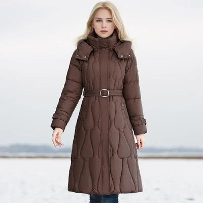 Nieuwe Winter Dames Lange Parka's Zakken Dikke Warme Capuchon Dons Katoenen Jas Vrouwelijk Losse Puffer Jassen Winddicht Sneeuw Overjas