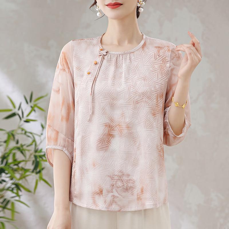 Women s Versatile Loose Fit Half Sleeve Blouse 4XL