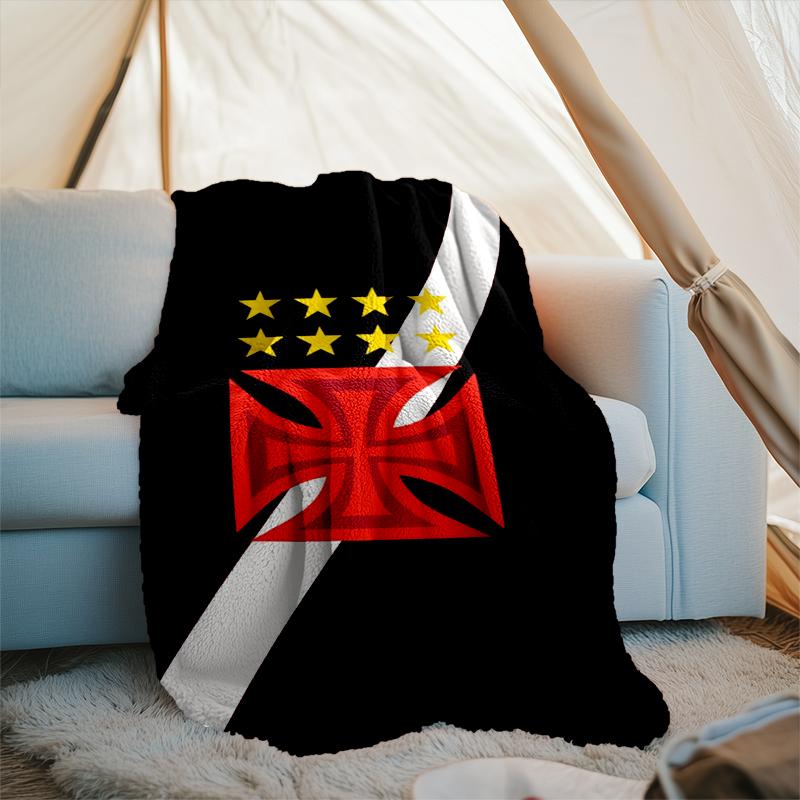 1PC Vasco Football Club Printed Soft Flannel Blanket Throw for Adult Bedroom Living Room Sofa Camping Travel Fan gifts Christmas Gifts