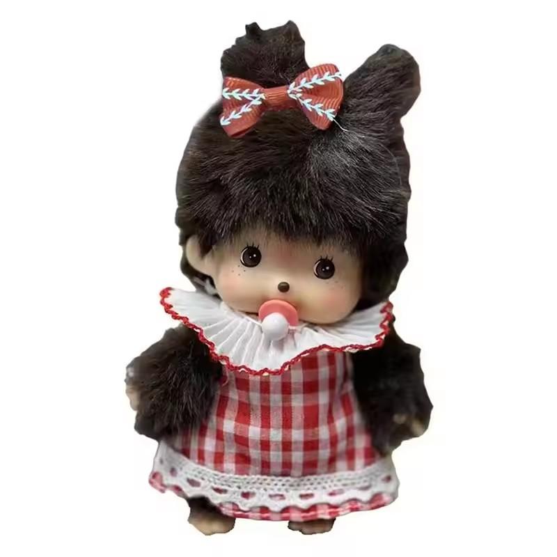 Children's DIY Monkey Cute 15cm Kawaii Plush Doll Soft Super School Bag Pendant Keychain Stuffed Animal Movie Doll Birthday Gift