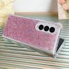 For Samsung Galaxy Z Fold 6 Glitter Case, Cute Bling Sparkle Sparkly Shiny Soft TPU Silicone Clear Bumper Four Corner Shockproof Protective Case for