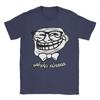 Trollface Meme Grafik T-Shirts für Unisex Vintage Baumwoll-T-Shirts O-Ausschnitt Kurzarm-T-Shirts Übergrößen Kleidung