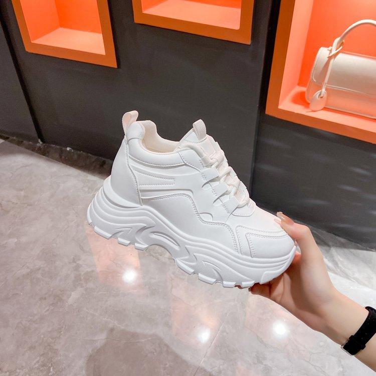 

Женская повседневная спортивная обувь - Элегантная для всех сезонов, легкие удобные кроссовки на платформе, белая обувь на все случаи жизни 38 белый