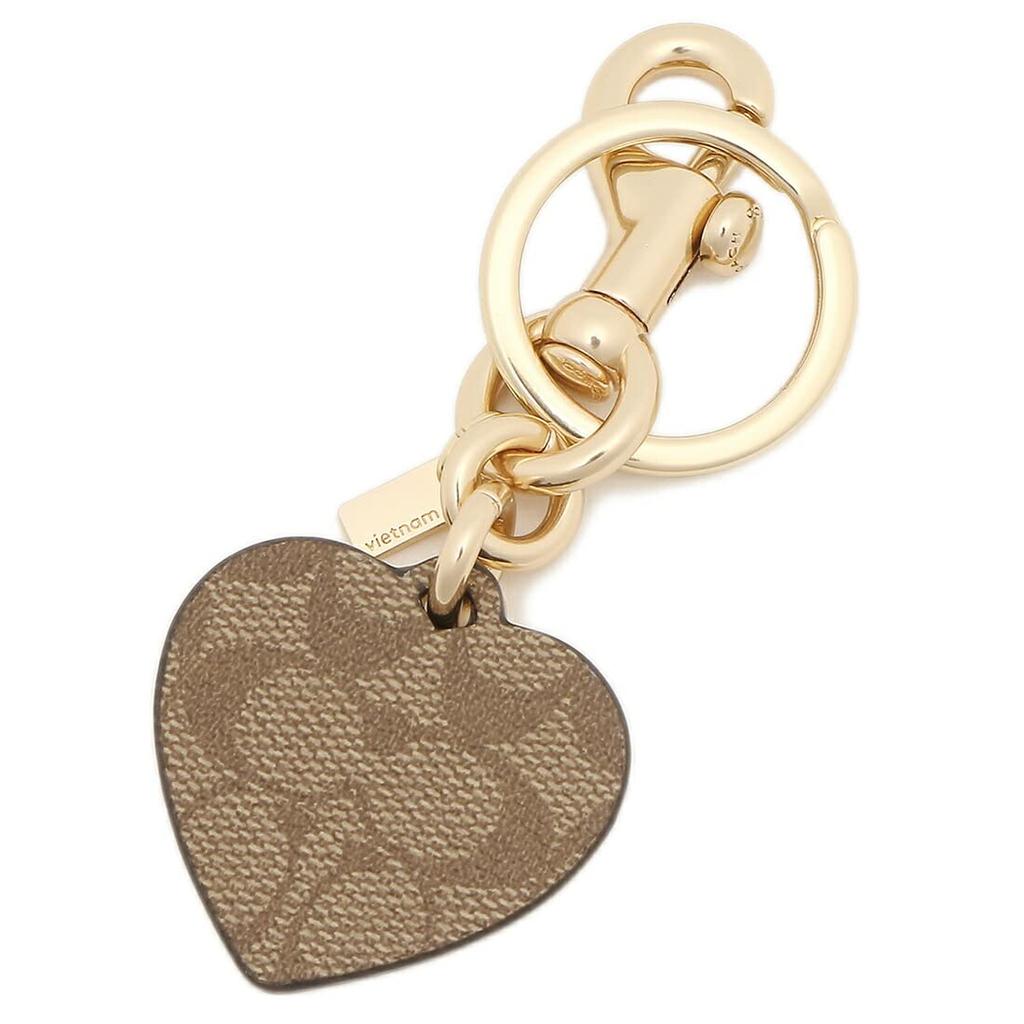 Coach Outlet Signature Key Beige and 91478 IMKHA Ring, White, Women's, [Used]