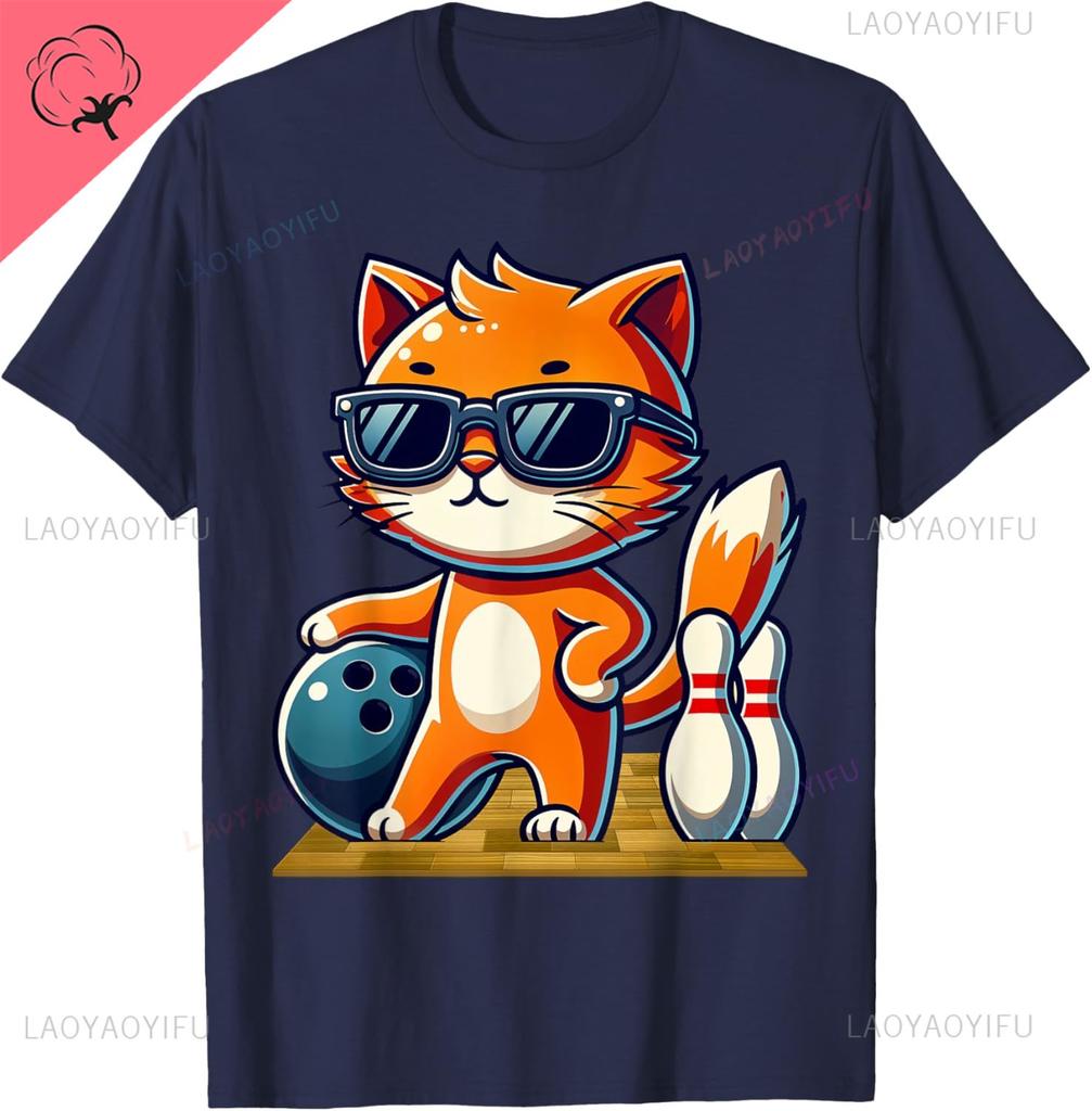 Kręgle Pin Dabbing Okulary Przeciwsłoneczne Kręglarz Gracz Dzieci Chłopcy Mężczyźni Koszulka Harajuku Para Kawayi Męska Koszulka Camisas Streetwear