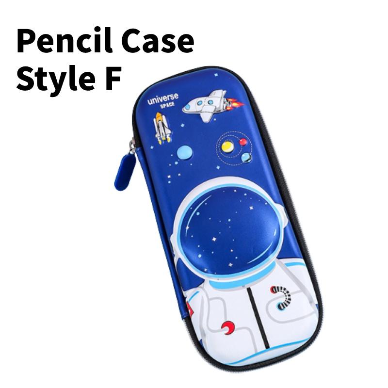 Cartoon 3D Schreibwarenbox für Jungen Große Kapazität Federmäppchen für Grundschüler Weltraum-Astronauten-Design
