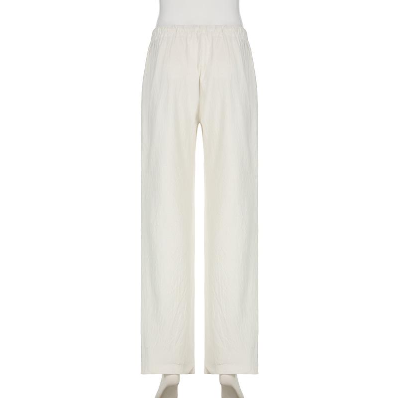 Clearance: Everyday Casual Drawstring Straight-Leg Pants