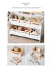 Wooden Playhouse Market Stall & Cash Register Toy for Kids' Supermarket Simulation
