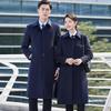 Unisex Professional Mid-Length Wool Blend Overcoat
