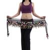 Belly Dance Hip Scarf Sequin Tassel Waist Belt Jazz Dance Hip Scarf With Dangling Sequins Indian Dance Performance Clothing
