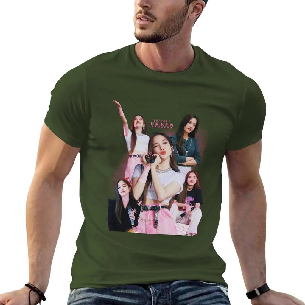 Nowa moda niestandardowy projekt własna Koszulka oversize letnie ubrania koszulki dla mężczyzn bawełna Nowe Wsparcie freen sarocha Koszulka