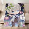 chibi Sylus Xavier Love and Deepspace Flannel soft warm plush blanket sofa living room pet hogar bedroom gift home Car portable