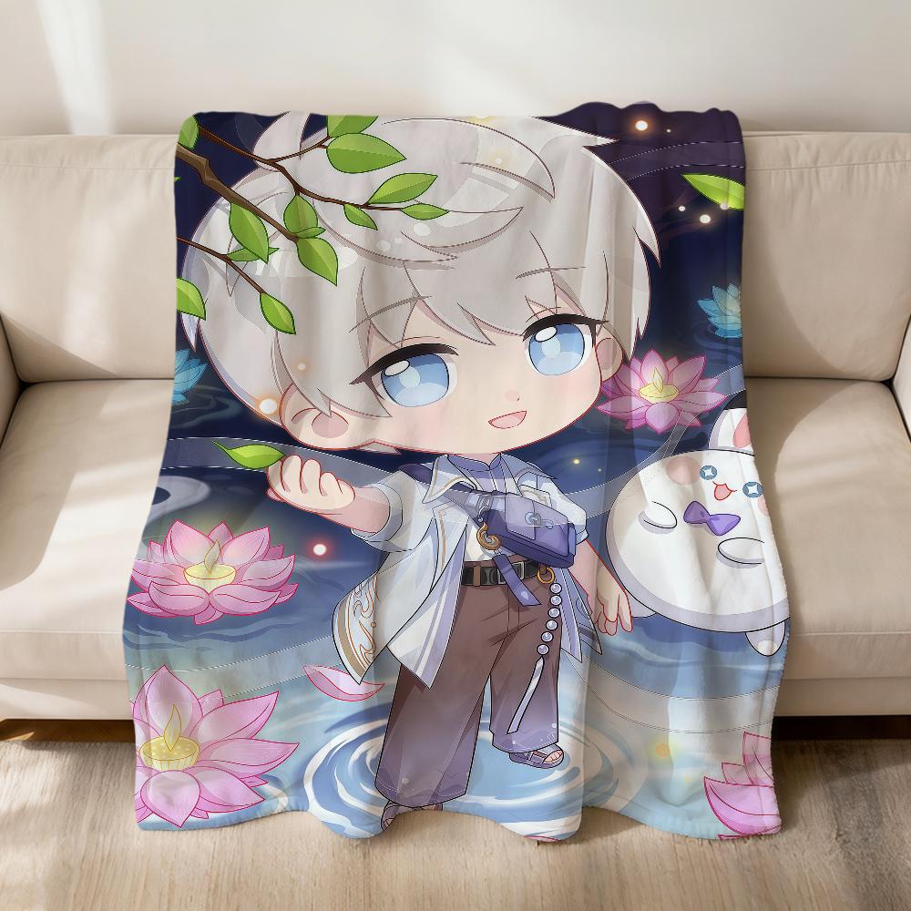 chibi Sylus Xavier Love and Deepspace Flannel soft warm plush blanket sofa living room pet hogar bedroom gift home Car portable