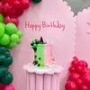 Witch Party Supplies Crown Witch Hat Pink Green Mini Balls Cake Topper Halloween Cake Decoration Balls for Birthday Cake Decor