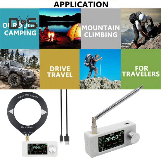 0,5-108 MHz Tragbares Mini-Radio mit 1,9-Zoll-IPS-Bildschirm LSB/USB/AM/FM Mini-Taschenradio Allband-Radioempfänger mit Antenne