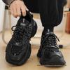 Men's Versatile Black Height-Increasing Running Shoes