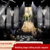 Crystal Bead Curtain: Gold & Silver Sequin Pendant Backdrop for Wedding Stage Decor, Acrylic Hanging Chain Prop