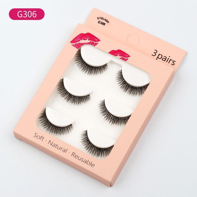 Lashie - Set of 3 Pairs: Volume Crisscross False Eyelashes