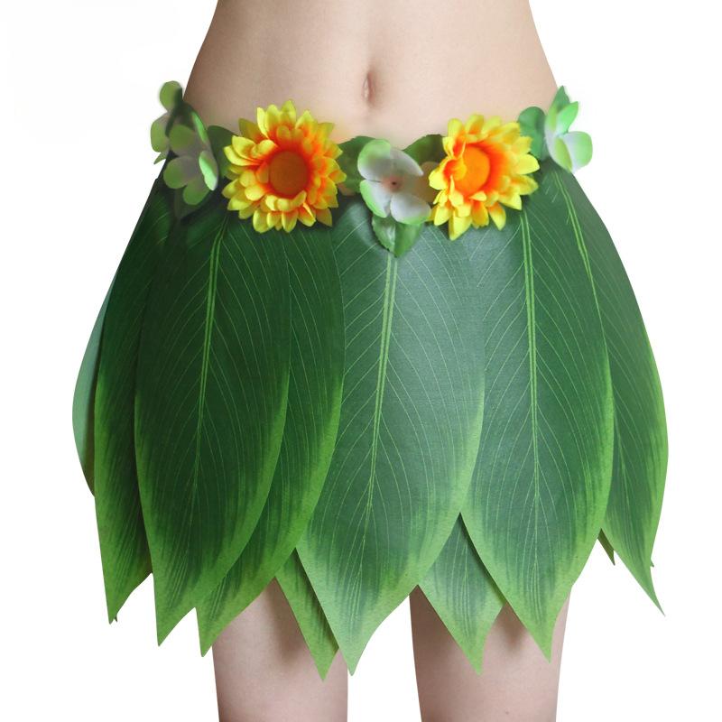 Simulated Leaf Skirt Beach Performance Accessories Festival Party Decoration Skirt Hawaii Children Adult Simulated Grass Skirt