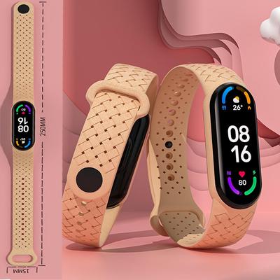 Silikon-Armband für Xiaomi Mi Band 7 Armband Ersatz Sport Atmungsaktiv Solo Loop Correa Miband 6 5 4 Armband