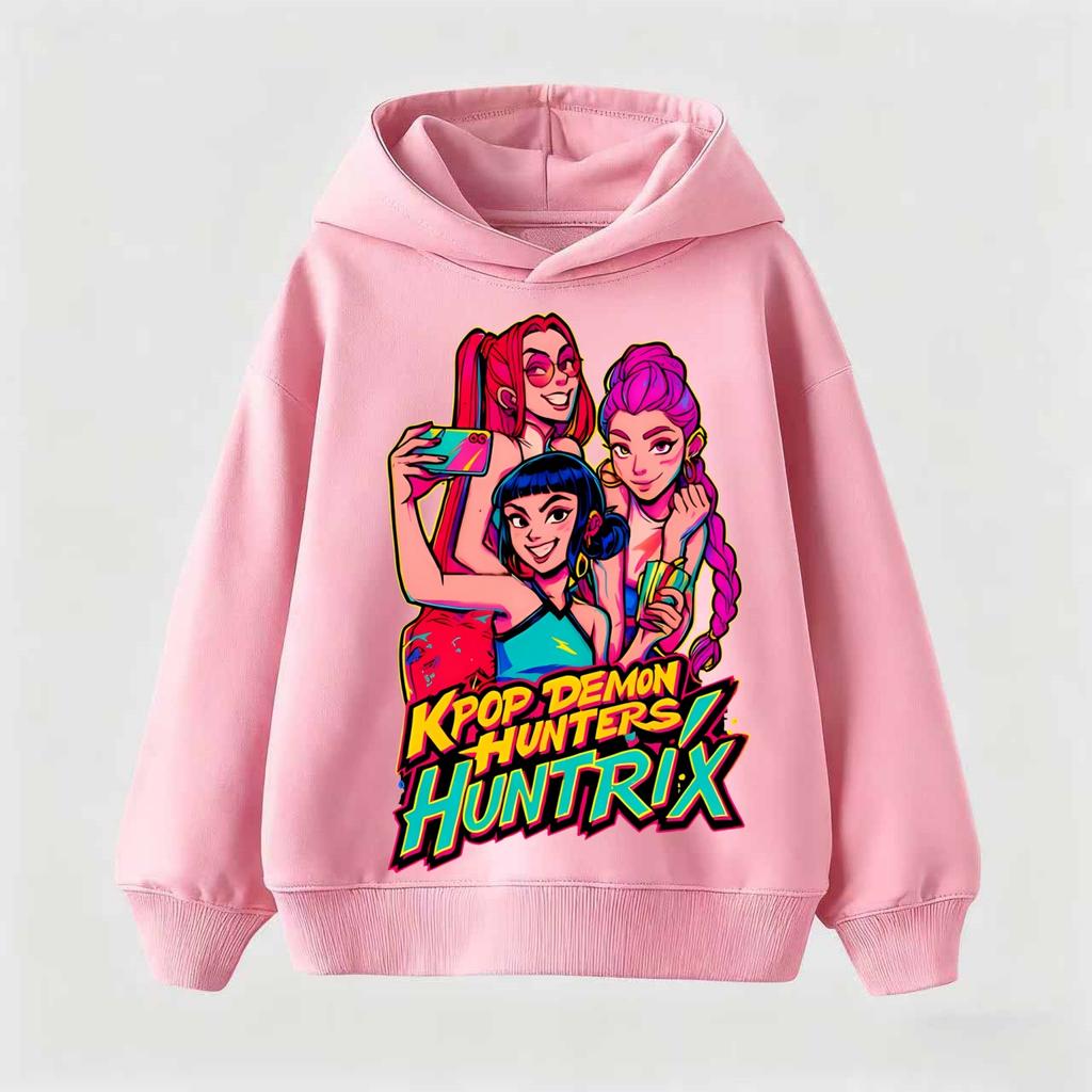 Children's Hoodie KPop Demon Hunter Huntrix Children's Sweatshirt Autumn Boys Girls Fashion Street Children's Clothing
