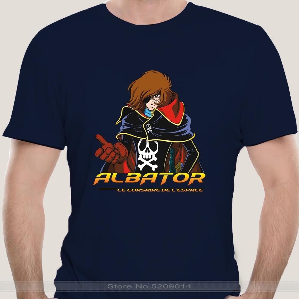 Unisex T Shirt Albator Gray T-shirt Logo Tshirts Cotton Tshirt Unisex Summer Fashion T-shirt Euro Size