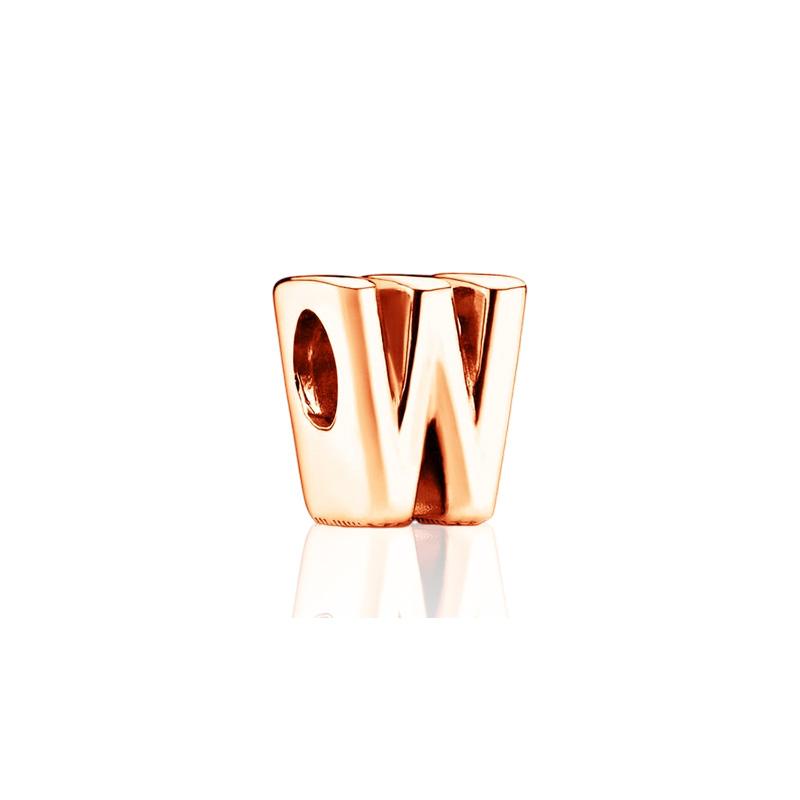 Sparking Rose Gold Plated 26AZ Letter Charm Bead Charms Dangle Compatible With copper Authentic Snake Bracelets Necklaces Bead Charms Ideal For Diy J