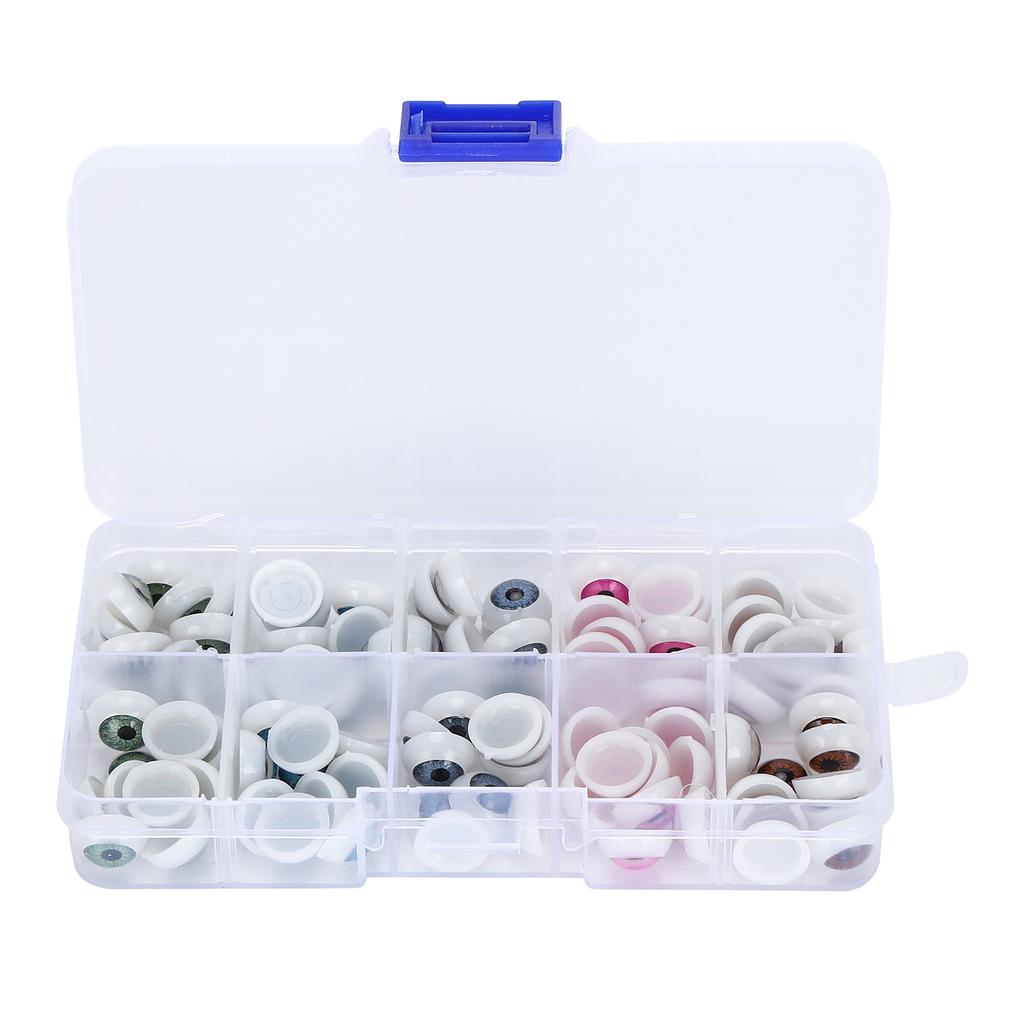Doll Eyeballs Half Round Plastic Eyes Colorful DIY Bear Crafts Materials Halloween Accessories12MM
