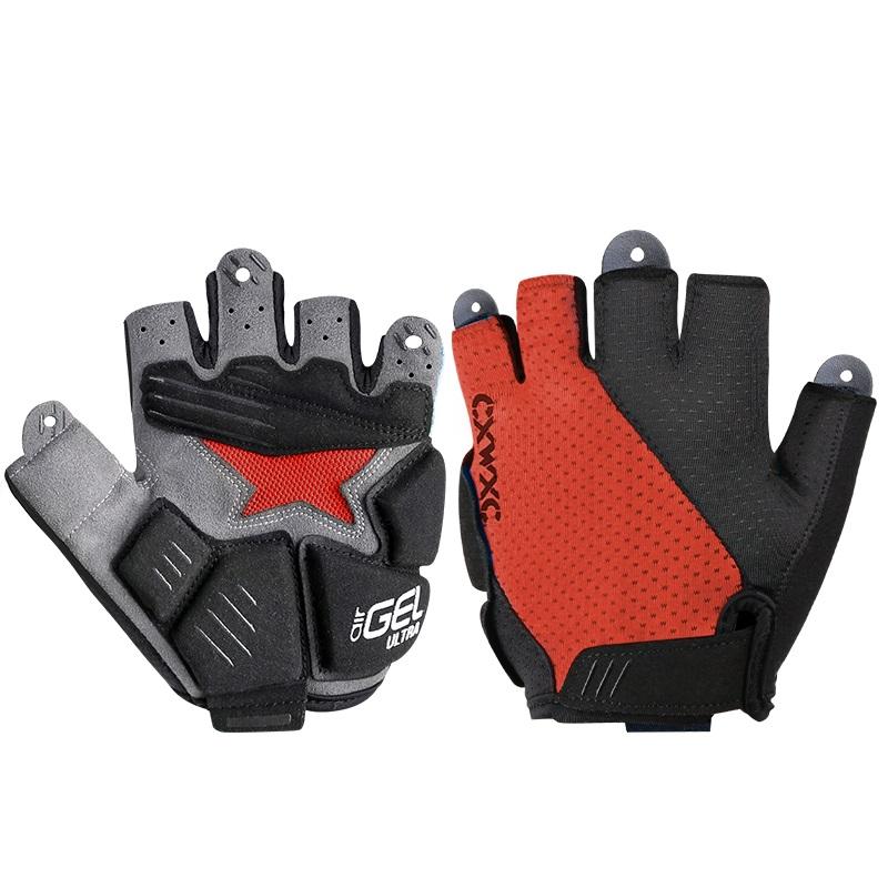 Bicycle Half Finger Shockproof Gloves With Thick GEL Silicone Breathable Anti-slip MTB Road Bike Cycling Quick Release Gloves S