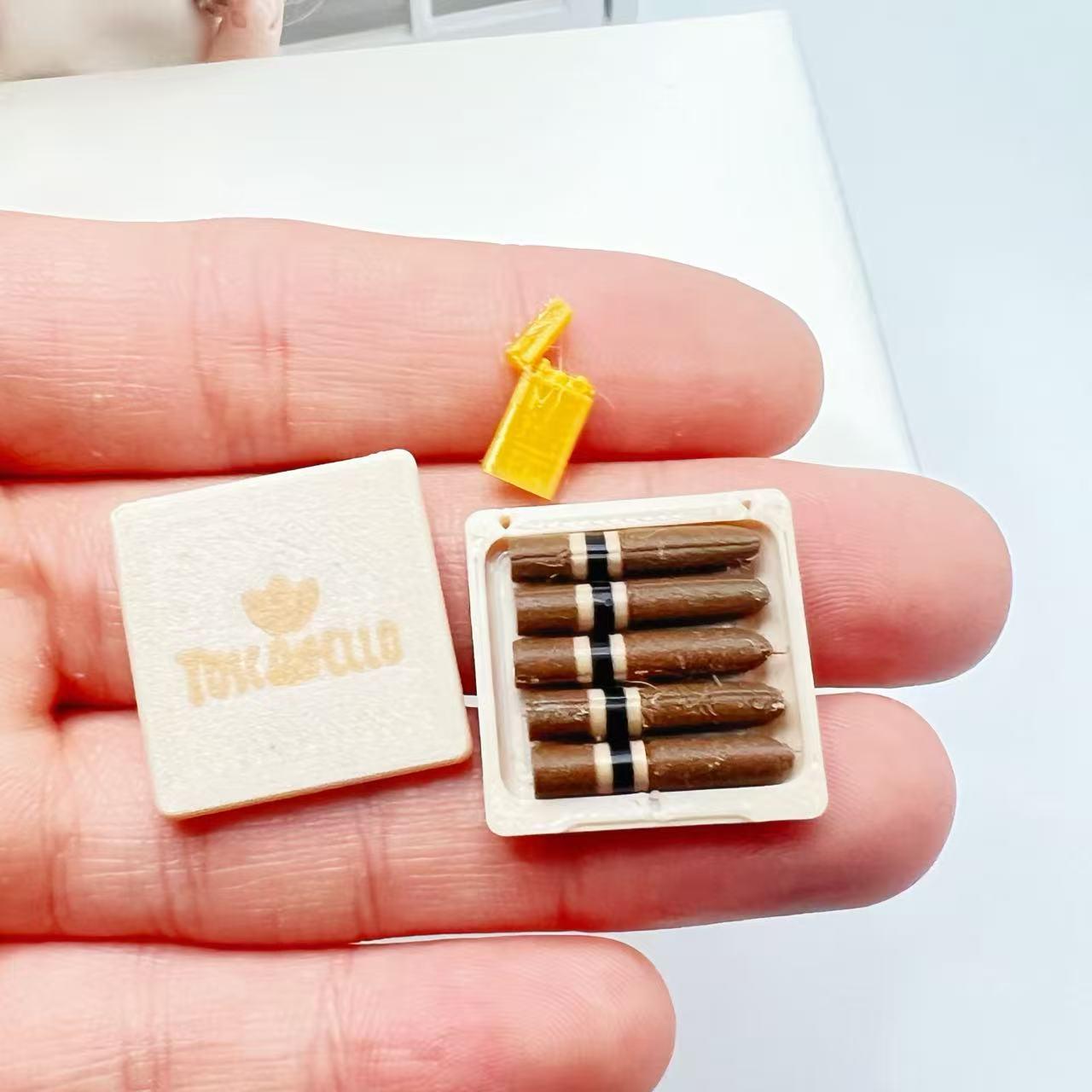 12-Minute Miniature Dollhouse Cigar Set: Ob11 Scene Decoration BJD Toy Prop