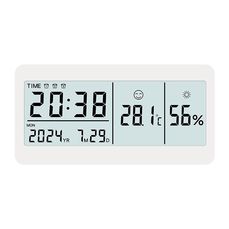 

Silent LCD Desktop Alarm Clock with Temperature & Humidity Display