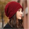 Beanie Hat for Men & Women - Black Striped Warm Slouchy Cap with Ear Protection Outdoor Cycling, Running, and Winter Sports, Winter Sports Hat