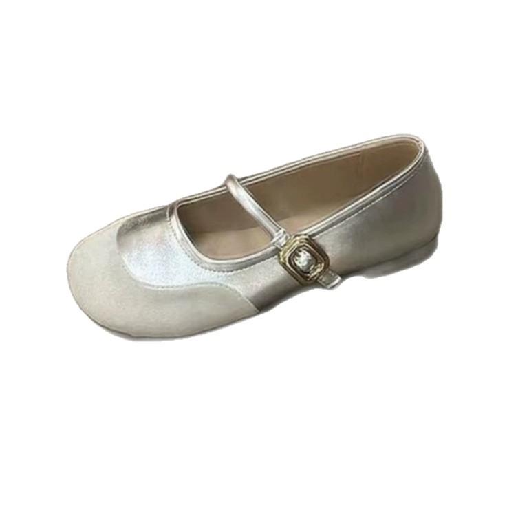 With Skirt Soft-soled Single Shoes Women's 2025 New French Temperament Mary Jane Women's Shoes Ballet Shallow Mouth Gentle Flats