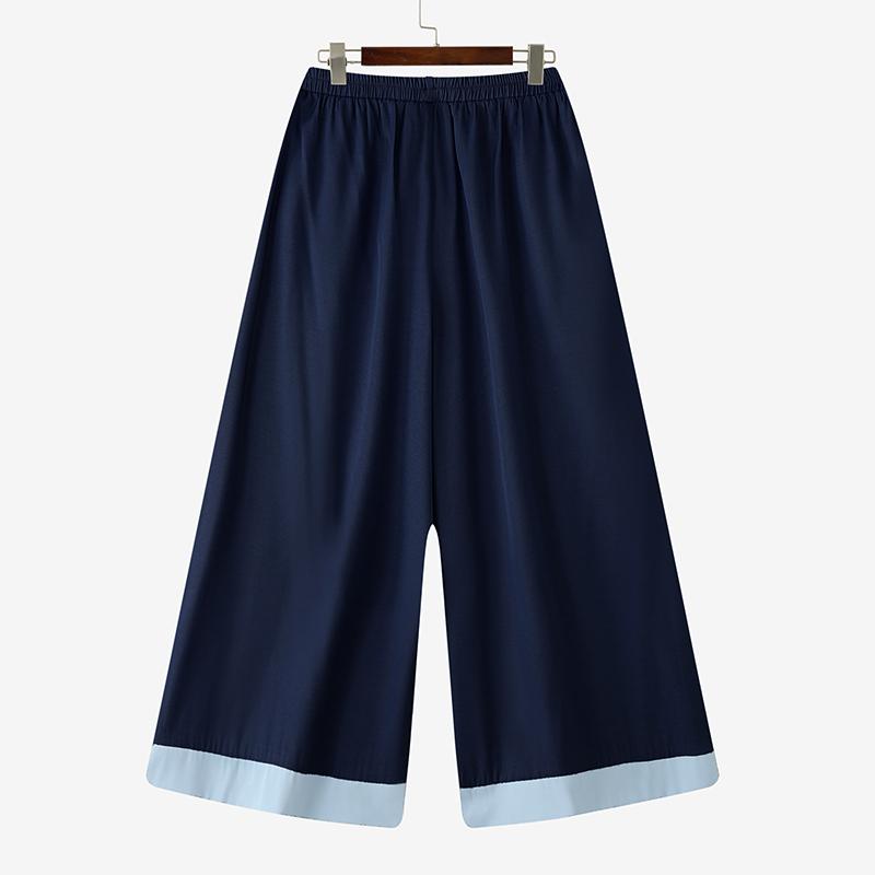 ZANZEA Women Casual Elastic Waist Loose Wide Leg Pants