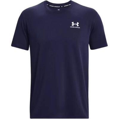 Solid Color Training Round Neck Short Sleeve T-Shirt Men Tops Dark-Blue 1373997-410