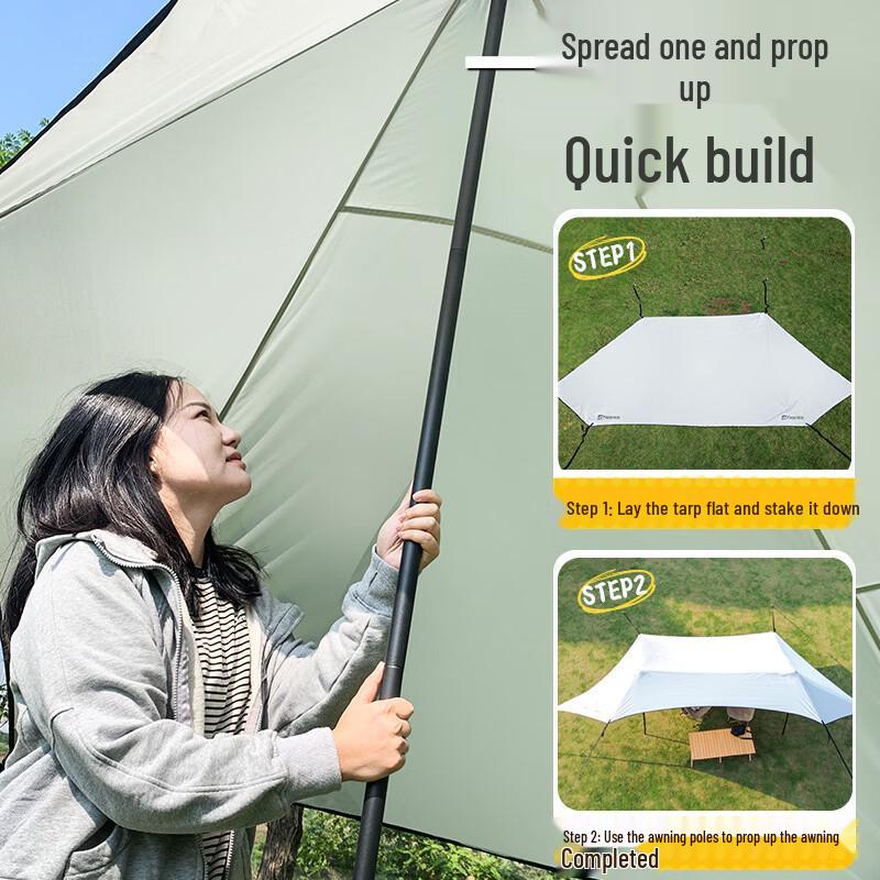 ZISIZ Outdoor Blackout Tarp Tent