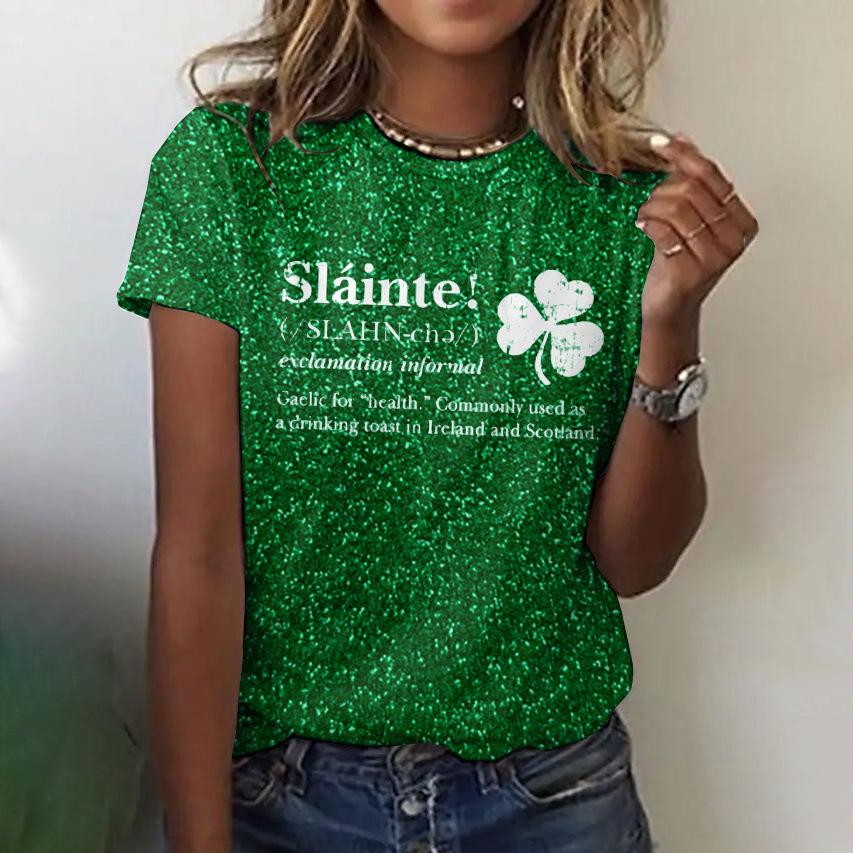 Floral Comfortable Stylish Simple Cartoon Short Sleeve T-Shirt Women's Digital Printing Slim Top