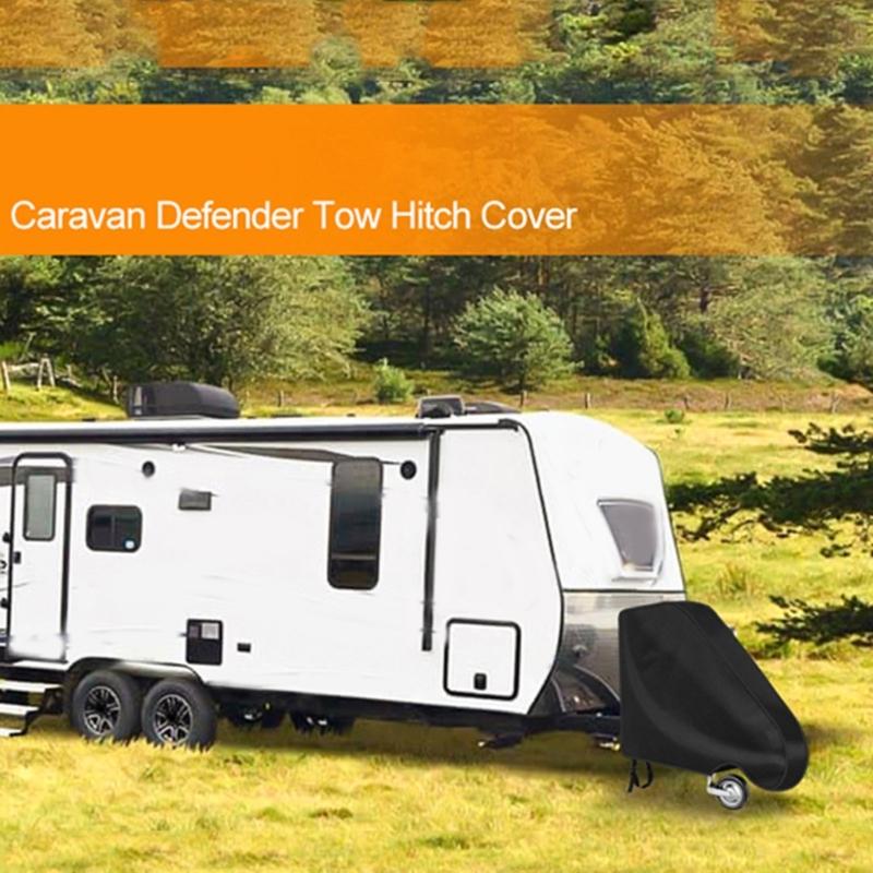 Drawbar Cover, Universal Drawbar Cover Weather Protections Tow Bar Protective Cover for Caravans Motorhome Trailer