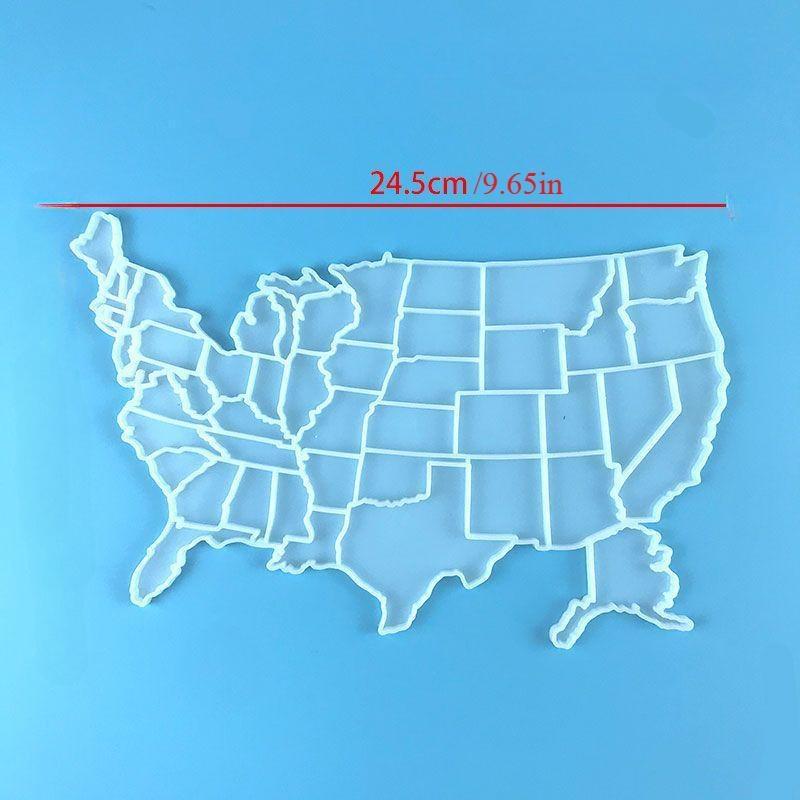 

1 шт. Форма-пазл карты Соединенных Штатов, Декоративные подставки для стола, Форма для смолы, Форма для эпоксидной смолы для DIY, Инструменты для рукоделия ручной работы. 1pc Mold