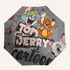 Tom Jerry Auto Open/close, 8-Rib Iron Frame, Compact Folding Umbrella All-Season  0808098
