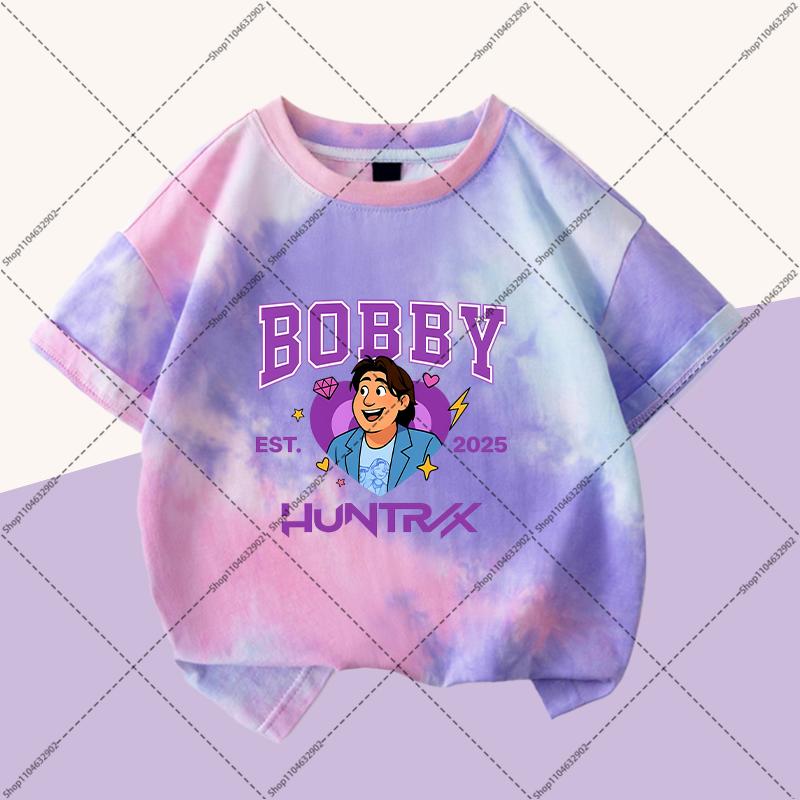 KPop Demon Hunters Boys Girls Fashion T-shirts Kids Cute Clothes Cartoon Anime Graphic Print Children Short Sleeves Party Gifts