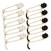 Of Iikuru Safety Pin Brooch Pin Cute Pin Brooch Cat Fashionable Accessory Pin Parts Stole Pin Handicraft Handmade Y645 [Set 10]