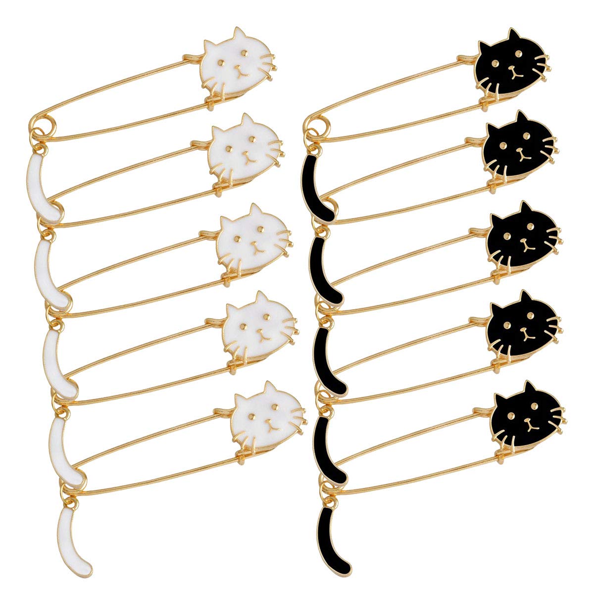 

от iikuru булавка-брошь милая брошь-пины кошка модный аксессуар пин-части булавка для палантина рукоделие ручная работа y645 [Набор 10] белый