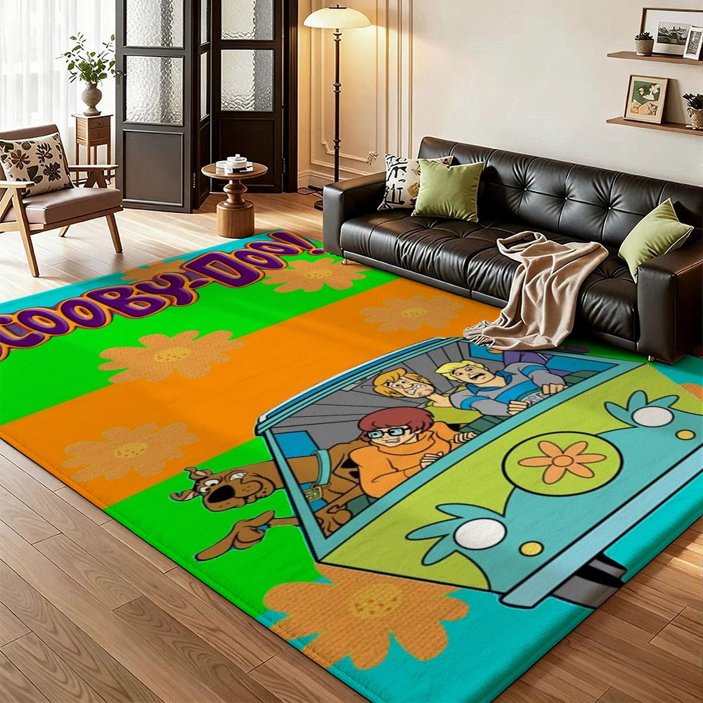 Scoobydoo Spooky Mystery Adventure Indoor Rug Nonslip Easyclean Carpet For Entryway Hallway Balcony Home Party Decor New Year Gift
