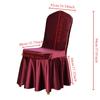 1 Stück Hochzeitsstuhlhusse Partydekoration Spandex mit Rock Plissiert Verwendung Elastisch Stretch Esszimmer Luxus Geburtstag Hotel Bankett