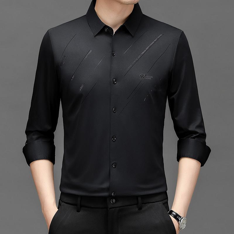 Pánská košile s dlouhým rukávem Podzimní Nová Korejská Módní Košile Ležérní Kabát Pánský Joker Top Pánský